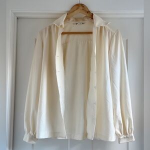 Vintage Koret of California Cream Satin Blouse